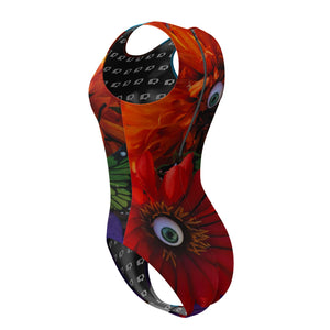 Oculary Flowers - Women Waterpolo Swimsuit Classic Cut