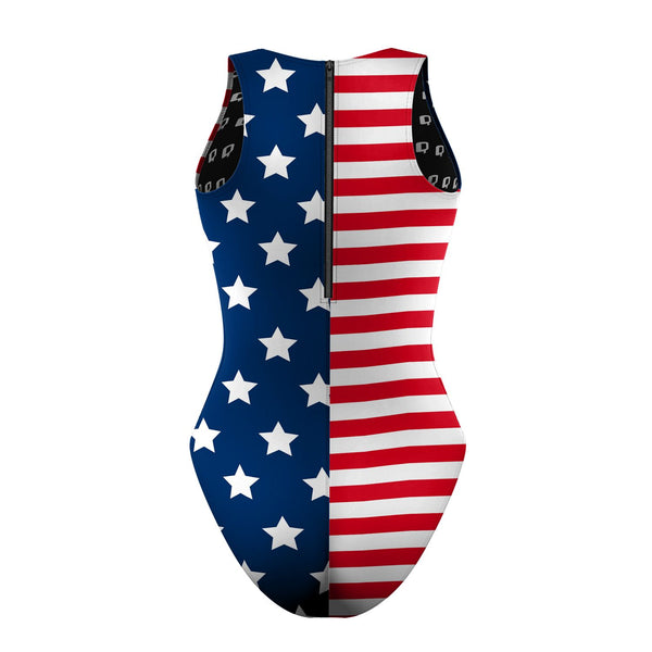Stars and Stripes - Women Waterpolo Swimsuit Classic Cut